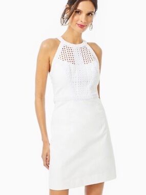 NWT Lilly Pulitzer Charlize White Halter Dress Size 6